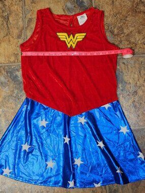 Girls WONDER WOMAN Dress Halloween  Costume Without Cape Sz L